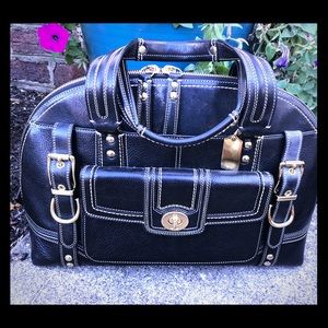 Coach Black Leather Satchel
